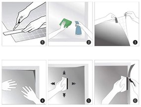 Autocolant mat pentru sticlă cu film protector Ambiance, înălțime 2 m