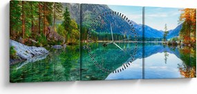 Tablou - Lacul Hintersee (cu ceas) (90x30 cm)