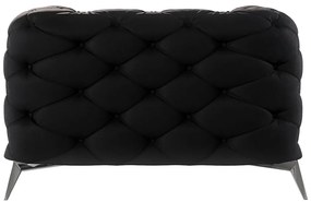 Fotoliu negru cu tapițerie din catifea Chelsea – Ropez