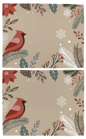 Suport pentru farfurii 2 buc. din material textil 35x45 cm cu model de Crăciun Frosted Branches – Butter Kings