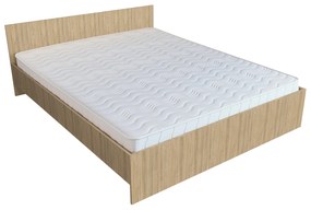 Pat Remi, 200 x 160 cm, saltea spuma inclusa, Stejar Sonoma