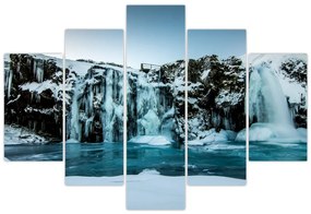 Tablou cu cascade înghețate (150x105 cm)