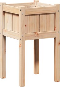 vidaXL Vază pentru Grădină Natură 40 x 40 x 70 cm Lemn de pin masiv