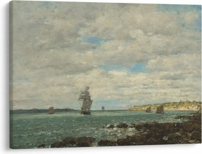 Tablou - Eugène Boudin, Coast of Brittany, reproducere (70x50 cm)