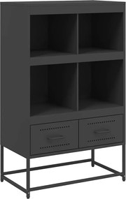 vidaXL Dulap înalt, negru, 68x39x111,5 cm, oțel