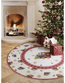 Covor roșu rotund ø 160 cm cu model de Crăciun Toy's Delight Train – Villeroy&amp;Boch