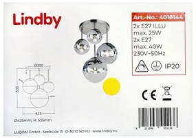 Lustră pe tijă RAVENA 2xE27/40W/230V + 2xE27/25W Lindby