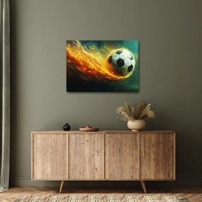 Tablou - Minge de Fotbal în Zbor (70x50 cm)