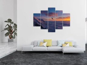 Tablou în apus de soare, Mont Blanc (150x105 cm)