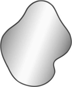 vidaXL Oglindă de perete, negru, 60x50 cm