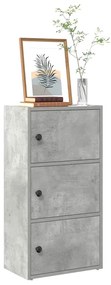 vidaXL Bibliotecă, gri beton, 40x24x77 cm, lemn prelucrat