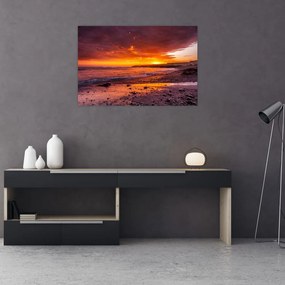 Tablou cu apus de soare la mare (90x60 cm)
