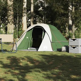 vidaXL Cort de familie pentru 6 persoane, verde, impermeabil