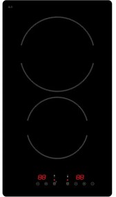 Plita vitroceramica Crown VCPK32.C, 3000W, 2 zone, Timer 90 min, Negru