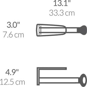 Suport din oțel de perete pentru prosoape de bucătărie - simplehuman