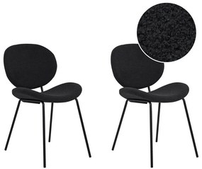 Set 2 buc scaune de sufragerie Luaza (negru). 1081045
