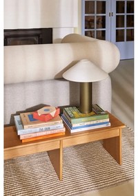 Veioză verde-închis cu abajur din sticlă (înălțime 40 cm) Orbit – Hübsch