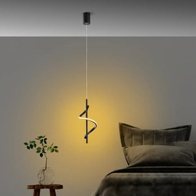 Lustră neagră LED ø 16 cm Likma – Opviq lights