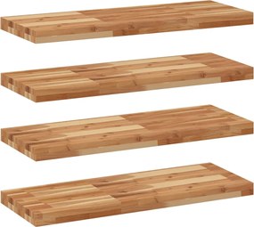 vidaXL Rafturi suspendate 4 buc. 80x30x4 cm lemn masiv acacia netratat