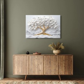 Tablou – Arborele vieții 3D plin de flori (90x60 cm)