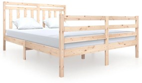 3100659 vidaXL Cadru de pat, 150x200 cm, lemn masiv, King Size