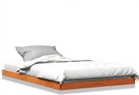 vidaXL Cadru de pat, maro ceruit, 120x200 cm, lemn masiv de pin