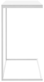 Masa laterala, alb, 55x35x66 cm, lemn compozit 1, Alb, 55 x 35 x 66 cm, Fara roti