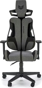 Scaun gaming NITRO 2, gri/negru, material textil, 66x68x130/137 cm