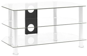 Comoda TV, transparent, 75 x 40 x 40 cm, sticla securizata 1, Transparent, 75 x 40 x 40 cm
