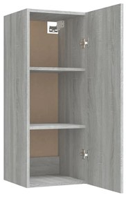 Dulap perete suspendat gri sonoma 34,5x34x90 cm lemn compozit 1, sonoma gri