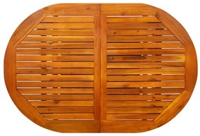 Masa de gradina, (120-170)x80x75 cm, lemn masiv de acacia 1, Oval, 170 x 80 x 75 cm