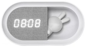 Lampă de noapte LED reglabilă cu ceas BUNNY LED/1,2W/5V 3000K