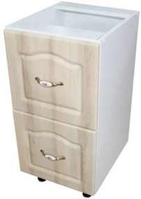 Corp inferior 40 cu 2 sertare metalice pentru greutate Zebra MDF sonoma mustata