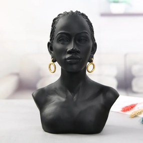 Statueta femeie africana, rasina