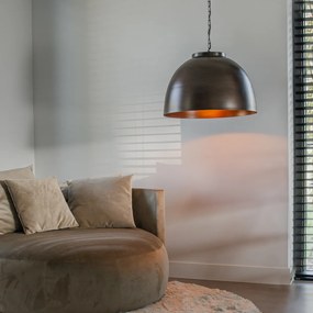 Lampă suspendată industrială maro antic 60 cm - Hoodi