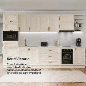 Klarstein Victoria cuptor încorporabil 45 cm 49 l neagră