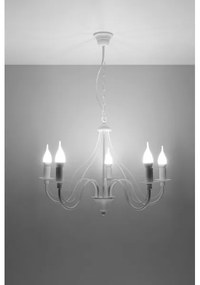 Lustră pe lanț MINERWA 5 5xE14/40W/230V alb