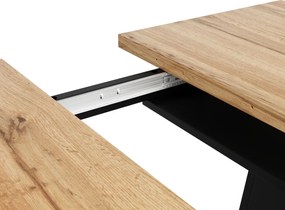 Masă extensibilă pentru dining cu picioare în formă de V, Culoare naturală | Aosom Romania