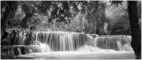 Tablou - Cascada alb-negru și alb (120x50 cm)