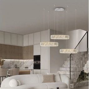 Lustra suspendata LED, cristale sticla ARIETTA