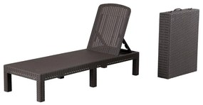 Șezlong de grădină Zanjar (maro) . 1116564