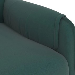 Fotoliu de masaj cu ridicare, verde inchis, material textil