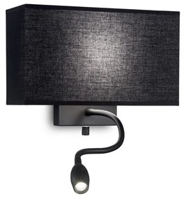 Aplica cu reader LED HOTEL AP2 ALL BLACK 215709 IDL