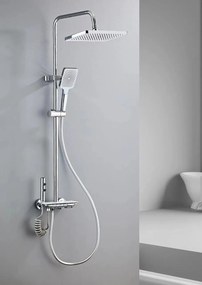 Coloana Dus 4 Functii, Cromat , Polita Sticla Alba, Smack