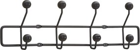 Cuier perete UDO, negru, metal, 52x5x15 cm