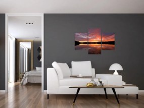 Tablou - Apus de soare peste lac (90x60 cm)
