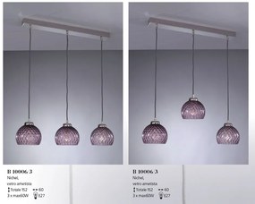 Lustra moderna cu 3 pendule design italian 10006 Amethyst