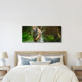 Tablou cu trigrul fugind (120x50 cm)