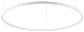 Ideal Lux - Candelabru LED suspendat pe cablu ORACLE SLIM, 53 W, 230 V, 4000 K, Ø 90 cm, alb