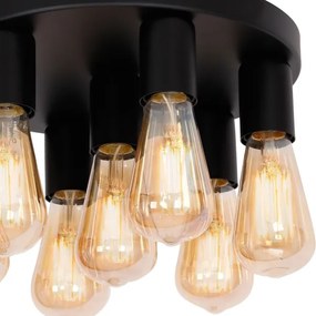 Plafonieră FILO 7xE27/60W/230V neagră
